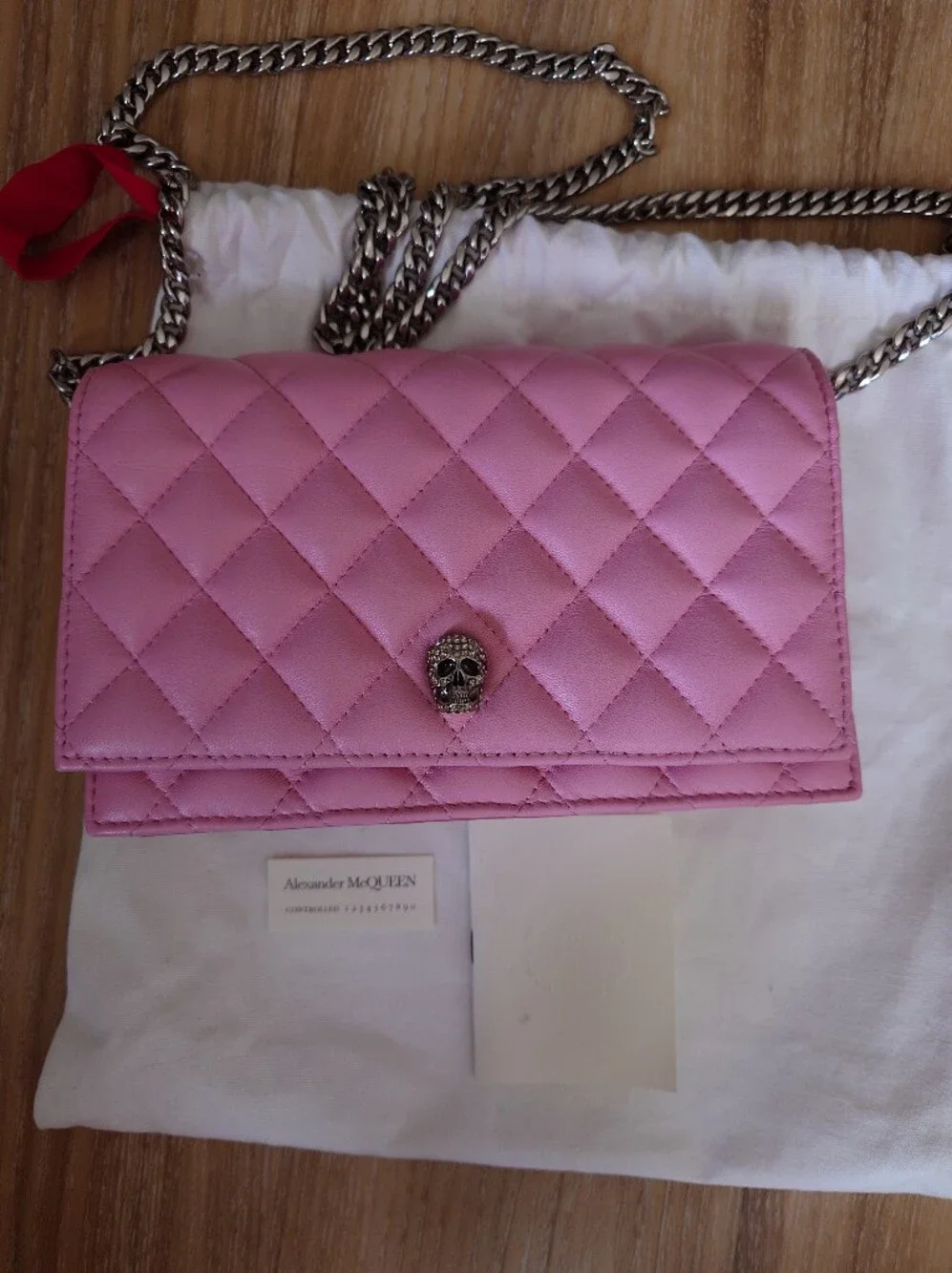 Alexander McQueen Pink Quilted Shoulder Bag